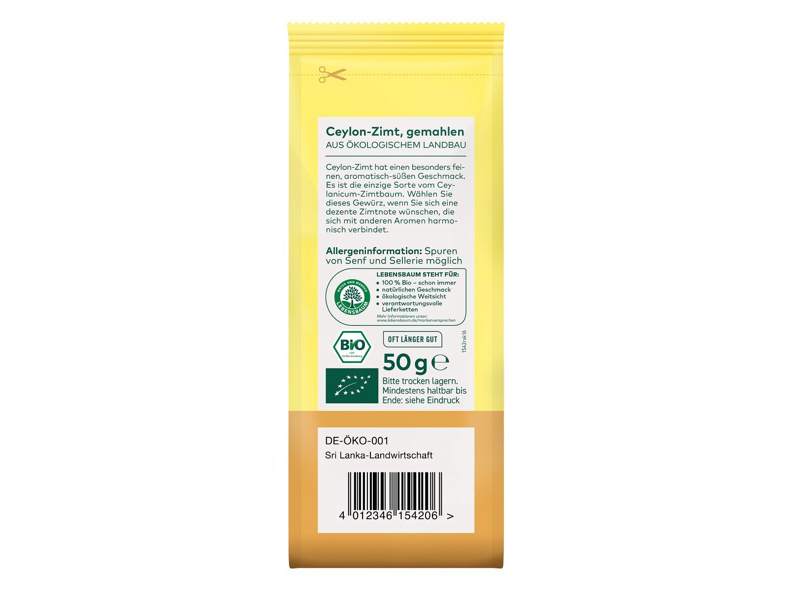 CANELA CEYLON LEBENSBAUM MO&Iacute;DA BIO 50G image number 1