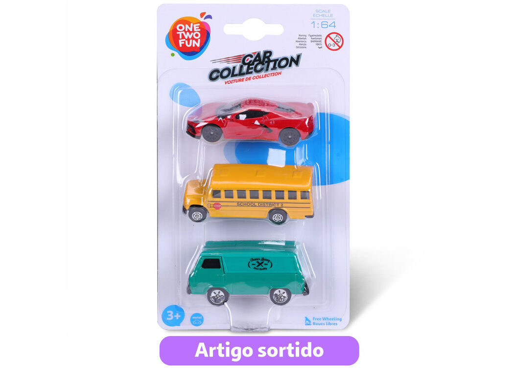 VE&Iacute;CULOS MINIATURA ONE TWO FUN cONJUNTO DE 3 UNIDADES MODELOS SORTIDOS image number 2