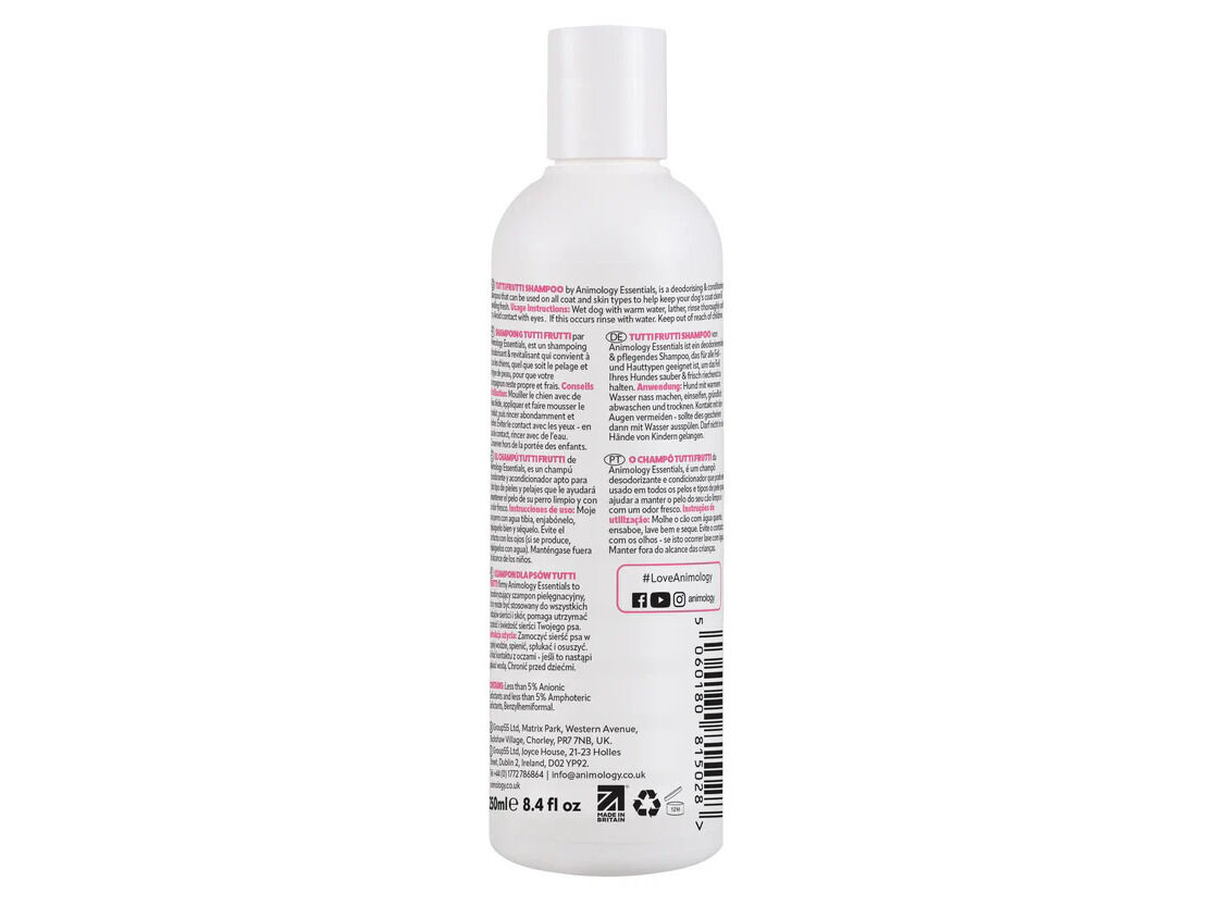 CHAMP&Ocirc; C&Atilde;O ANIMOLOGY TUTTI FRUTTI 250ML image number 1
