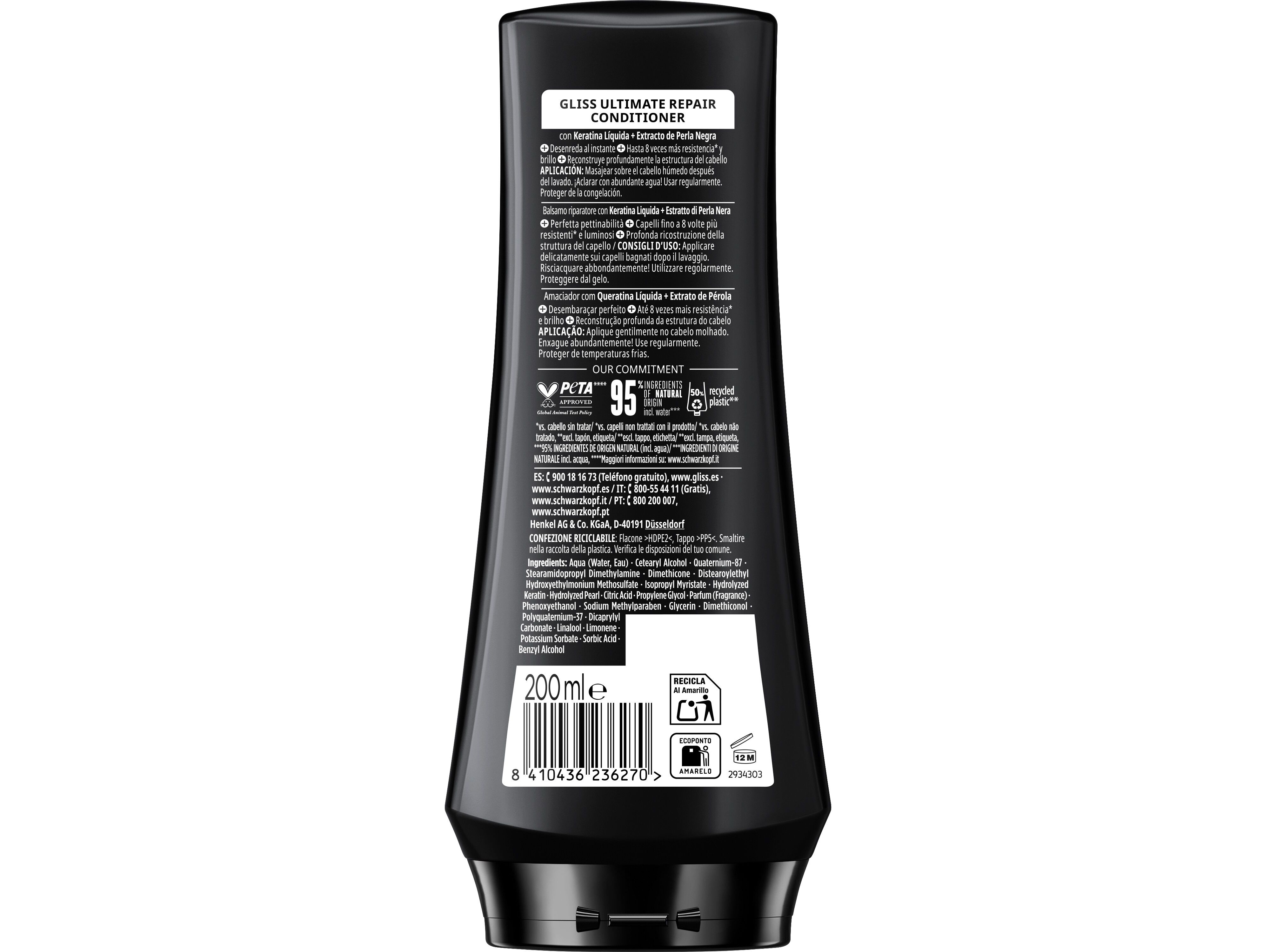 CONDICIONADOR GLISS REGENERADOR INTENSIVO 200ML image number 1