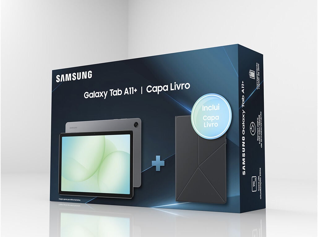 PACK TABLET SAMSUNG GALAXY TAB A11+ (11" 8GB/256GB CINZA + CAPA BOOK COVER)