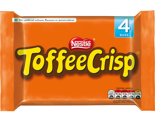 CHOCOLATE TOFFEE CRISP SNACK 4X38G image number 0