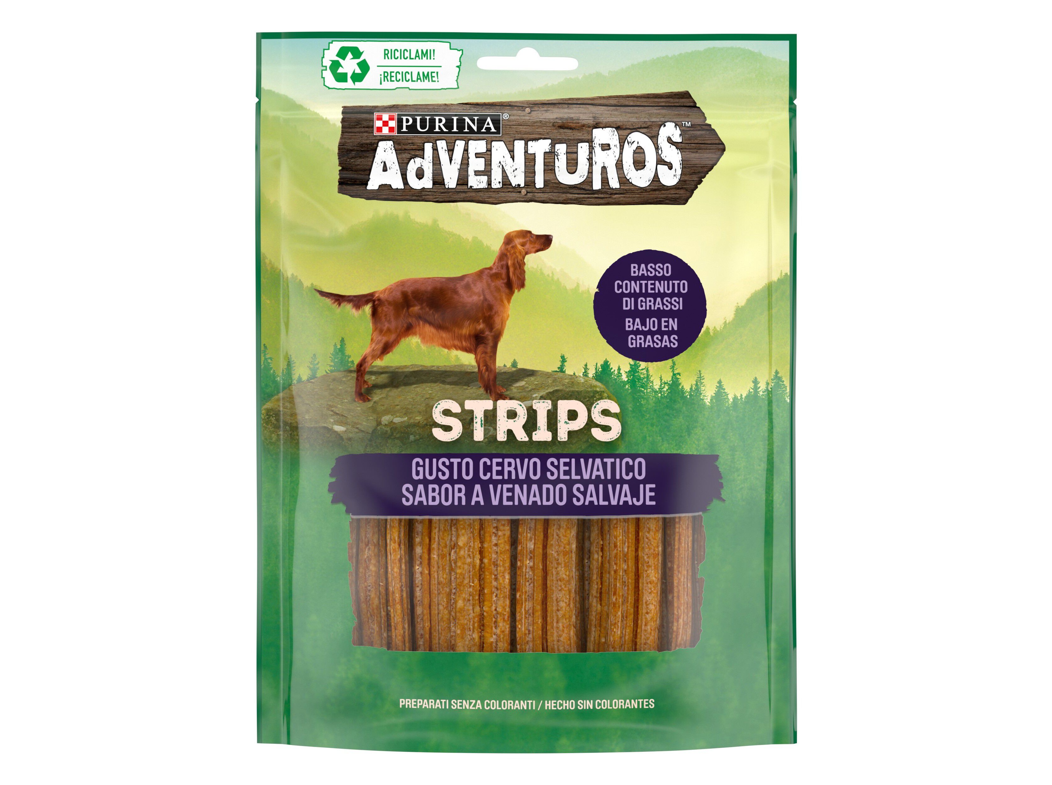 SNACK PARA C&Atilde;O ADVENTUROS STRIPS COM VEADO 90G