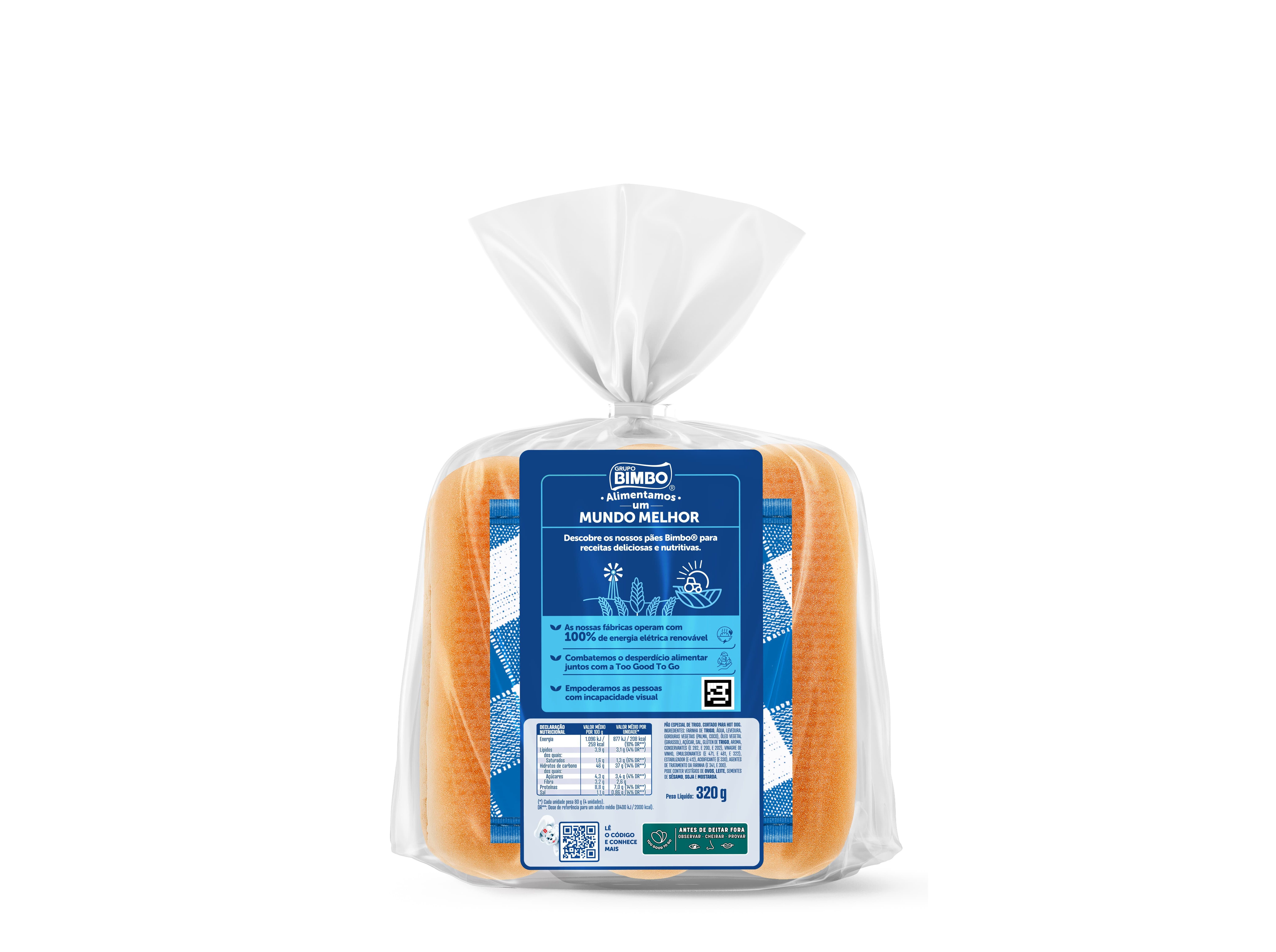 P&Atilde;O BIMBO HOT-DOG 6UN 330G image number 1