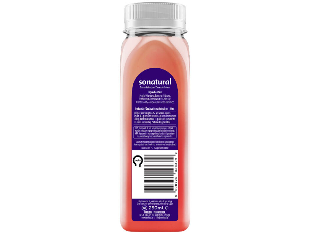 SUMO SONATURAL FRUTOS VERMELHOS 250ML (SDR) image number 1