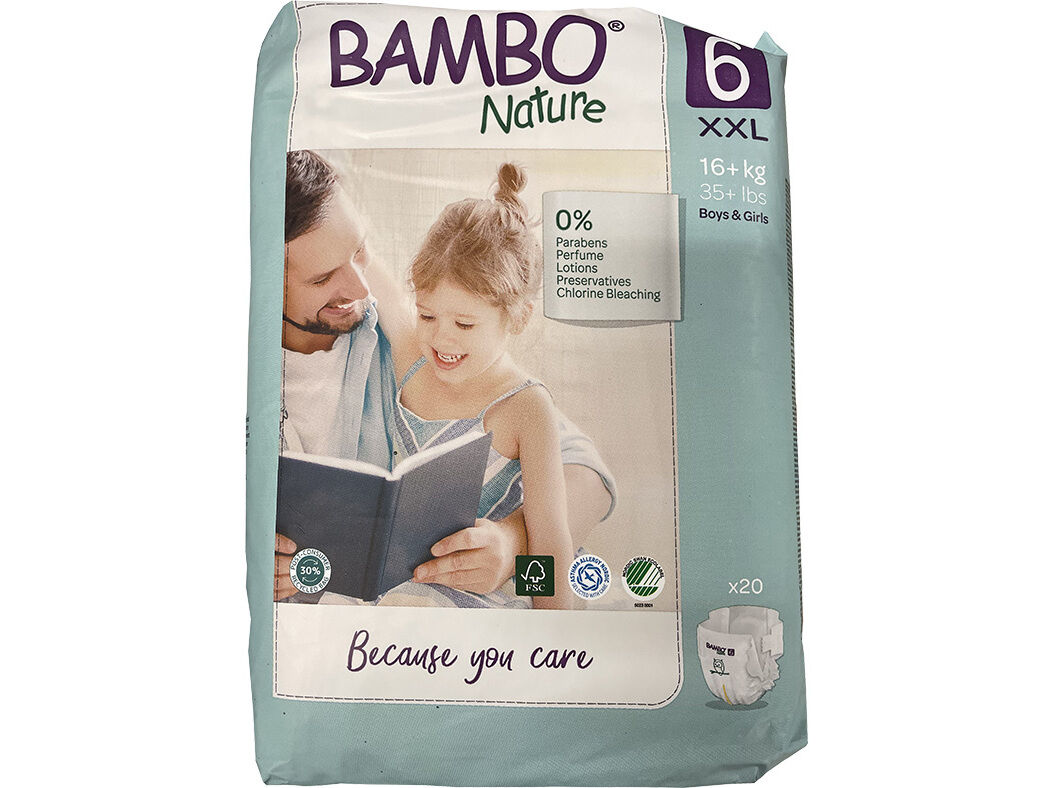 FRALDA BAMBO NATURE TAMANHO 6 20 UNIDADES DM