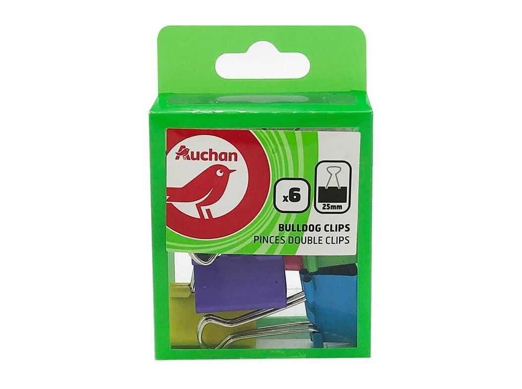 MOLAS AUCHAN 25MM 6 UNIDADES CORES SORTIDAS