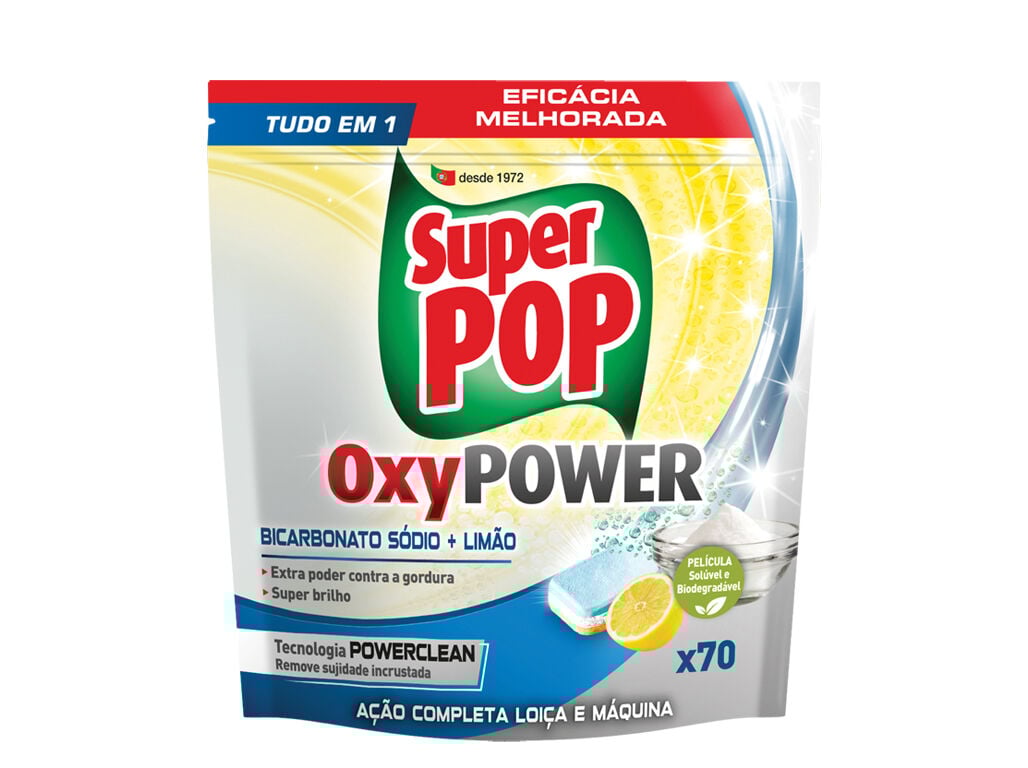 DETERGENTE LOI&Ccedil;A M&Aacute;QUINA SUPER POP OXYPOWER BICARBONATO E LIM&Atilde;O 70D image number 0