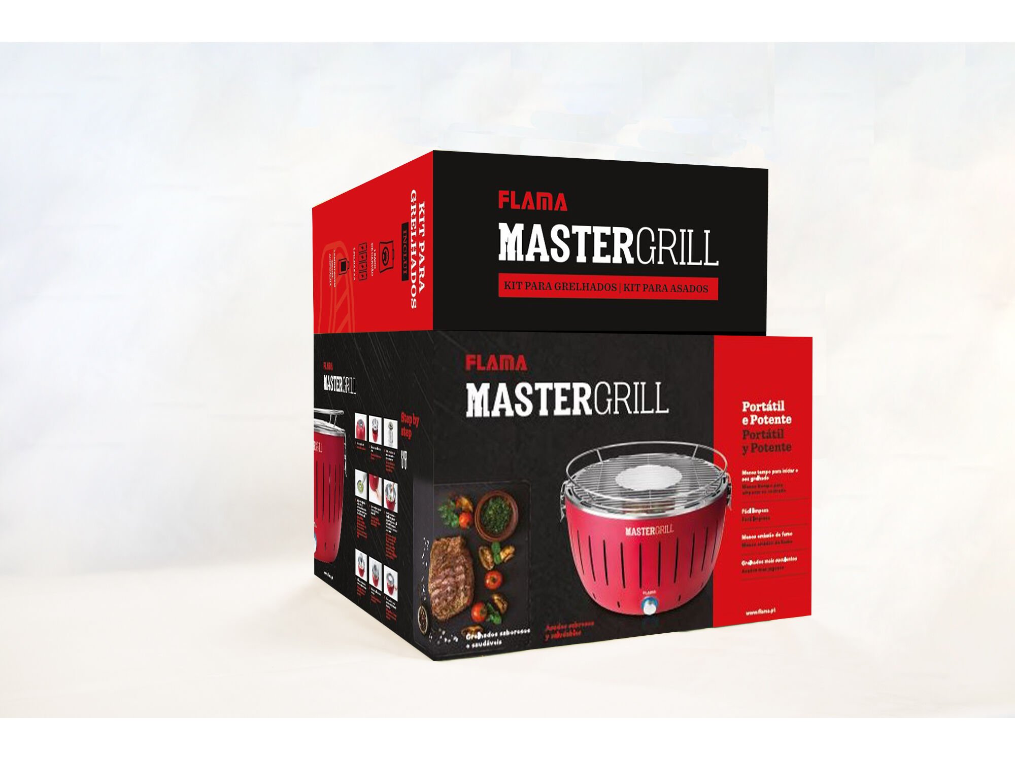 GRELHADOR DE MESA FLAMA 4006FL MASTERGRIL VERMELHO+KIT image number 4