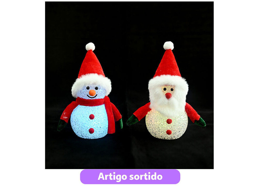 FIGURA DE NATAL ACTUEL COM LED 17CM MODELOS SORTIDOS image number 0