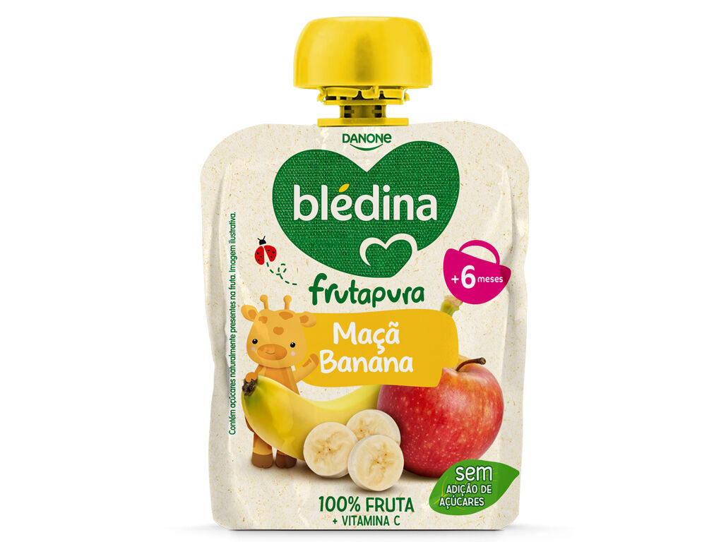 SAQUETAS BLEDINA MA&Ccedil;&Atilde; E BANANA 85G