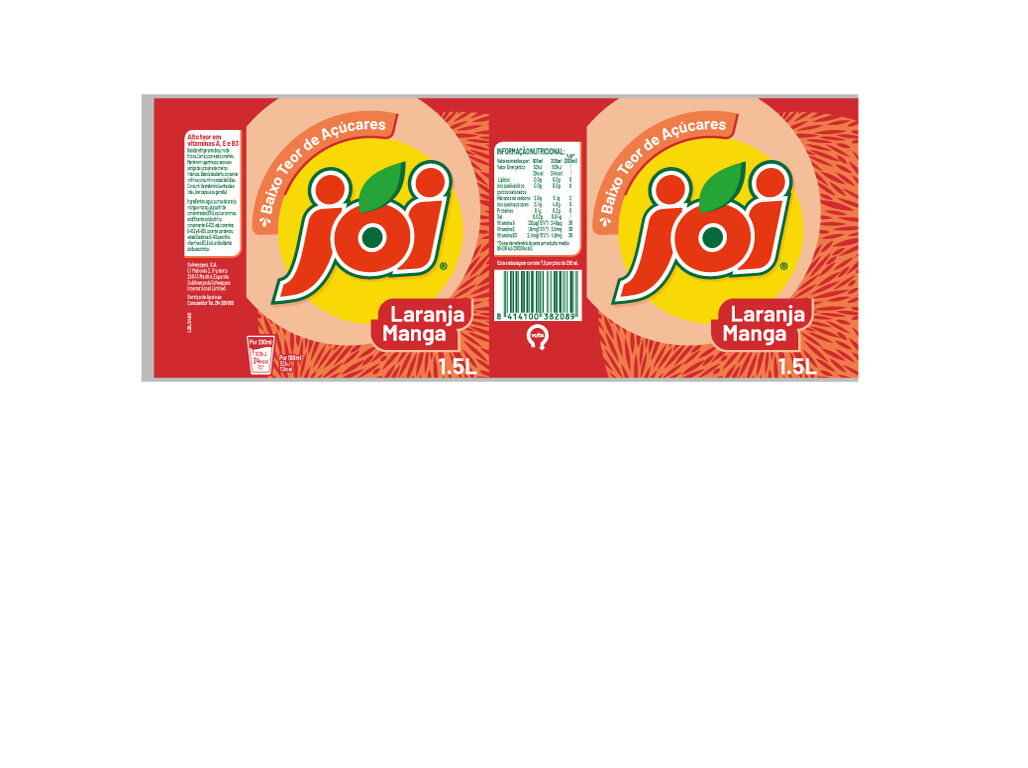 REFRIGERANTE S/GAS JOI MAN/LARANJ 1.5L (SDR) image number 1