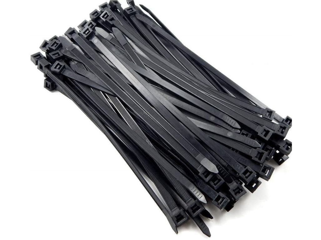 ABRA&Ccedil;ADEIRAS DE CABO AUCHAN PRETO 20 UNIDADES 3.5X200MM