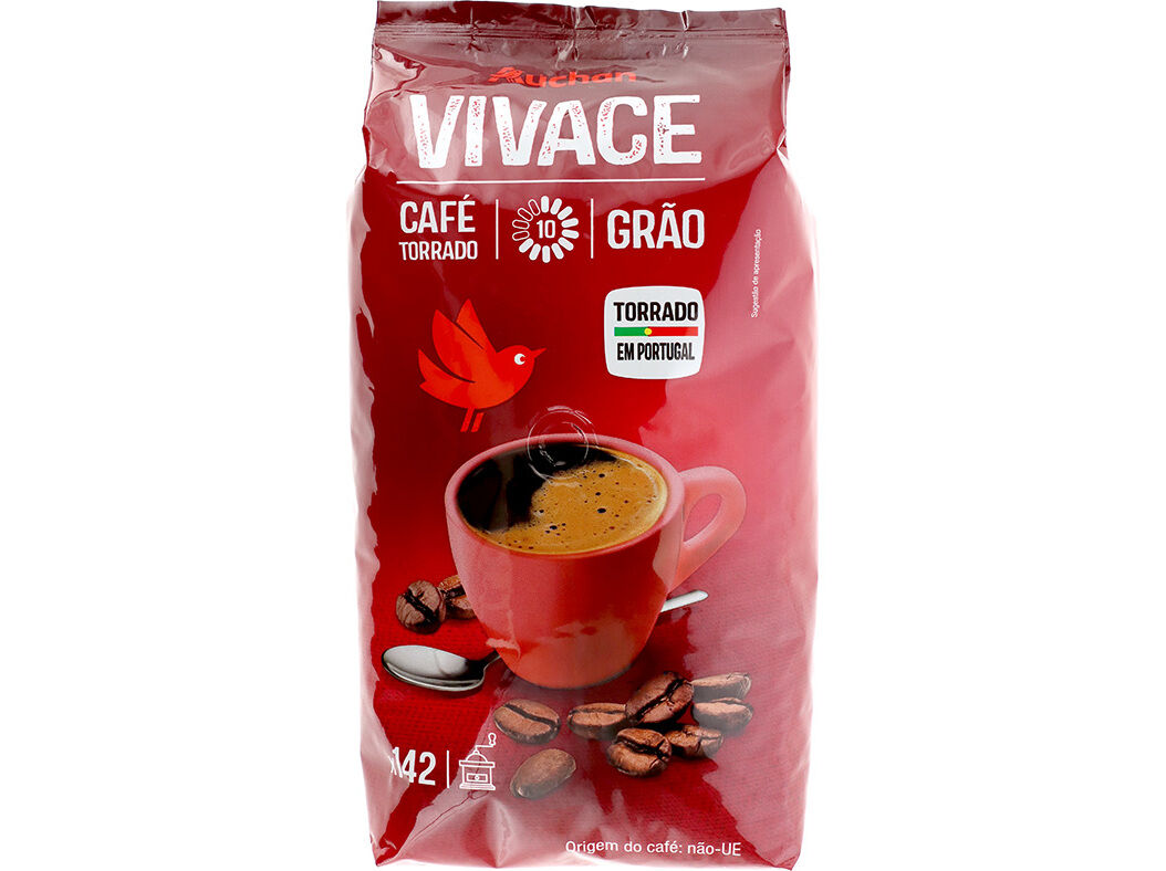 CAF&Eacute; AUCHAN TORRADO GR&Atilde;O VIVACE 1KG