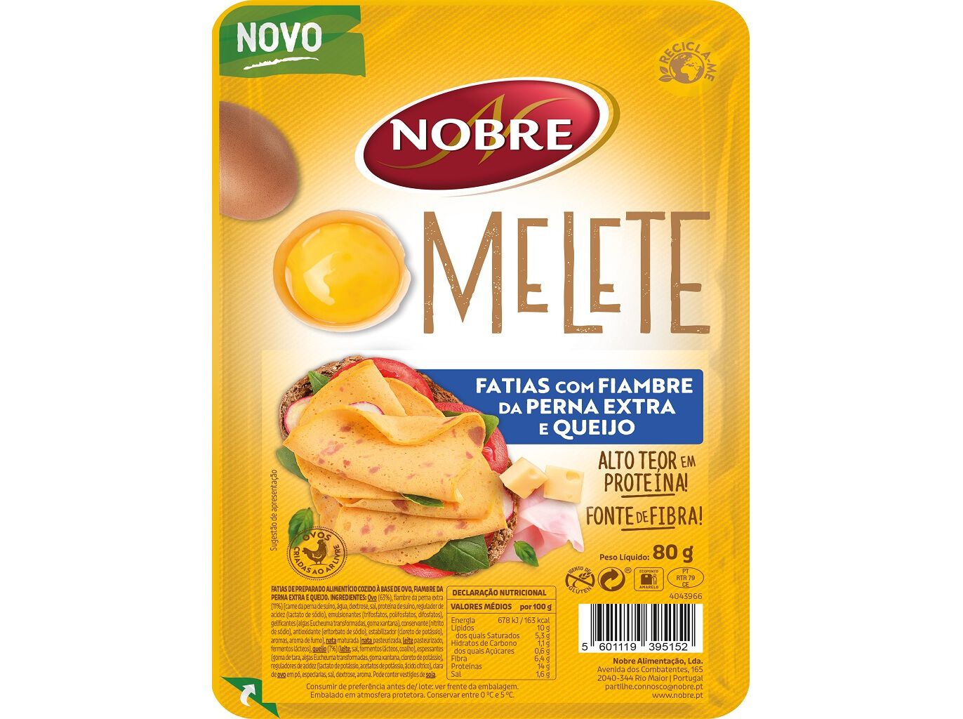 OMELETE FIAMBRE E QUEIJO NOBRE FATIADA 80 G image number 1