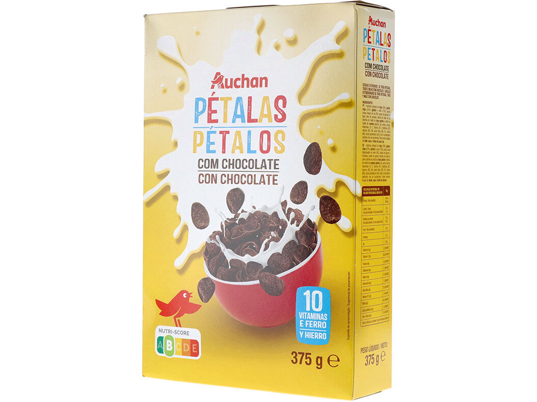 CEREAIS AUCHAN P&Eacute;TALAS COM CHOCOLATE 375G image number 1