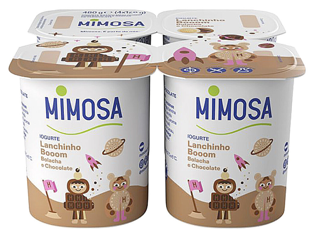 IOGURTE MIMOSA BOLACHA E CHOCOLATE 4X120 G