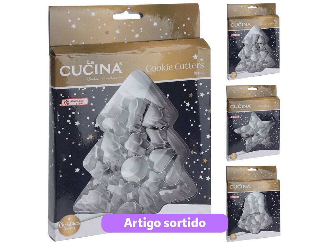 FORMAS BOLACHAS NATAL LA CUCINA 19X3X27CM MODELOS SORTIDOS