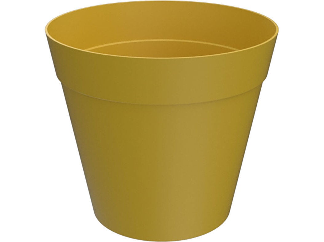 VASO PL&Aacute;STICO GARDENSTAR MOSTARDA &Oslash;17CM