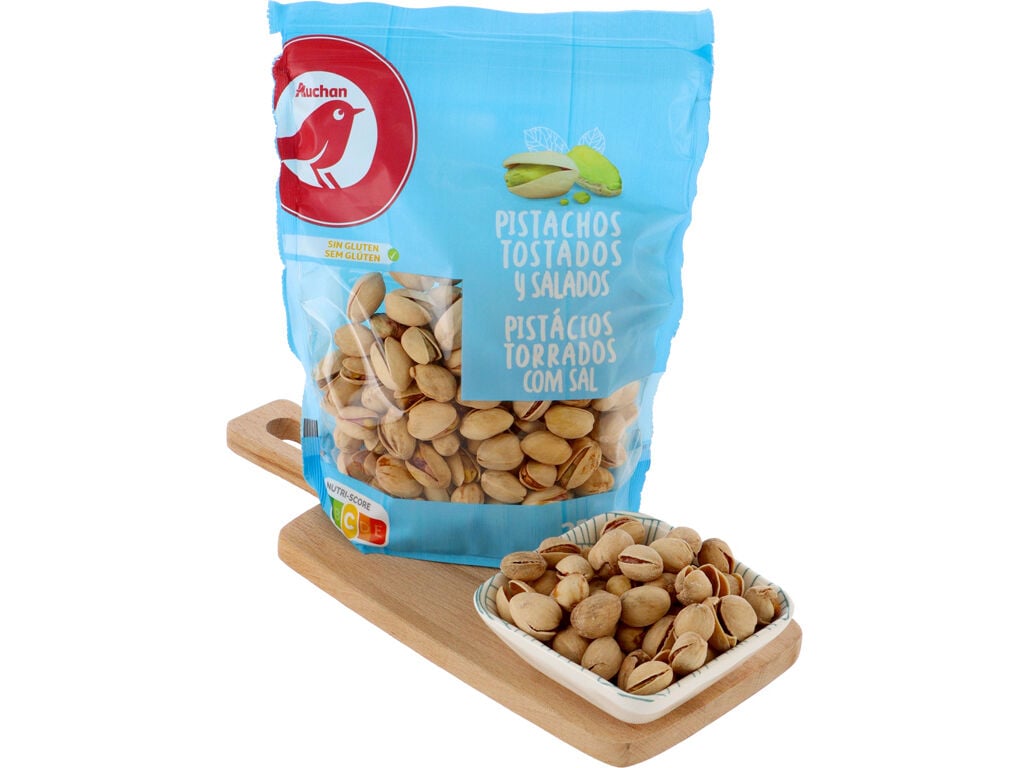 PISTACHIOS TORRADOS AUCHAN COM SAL 250 G image number 0