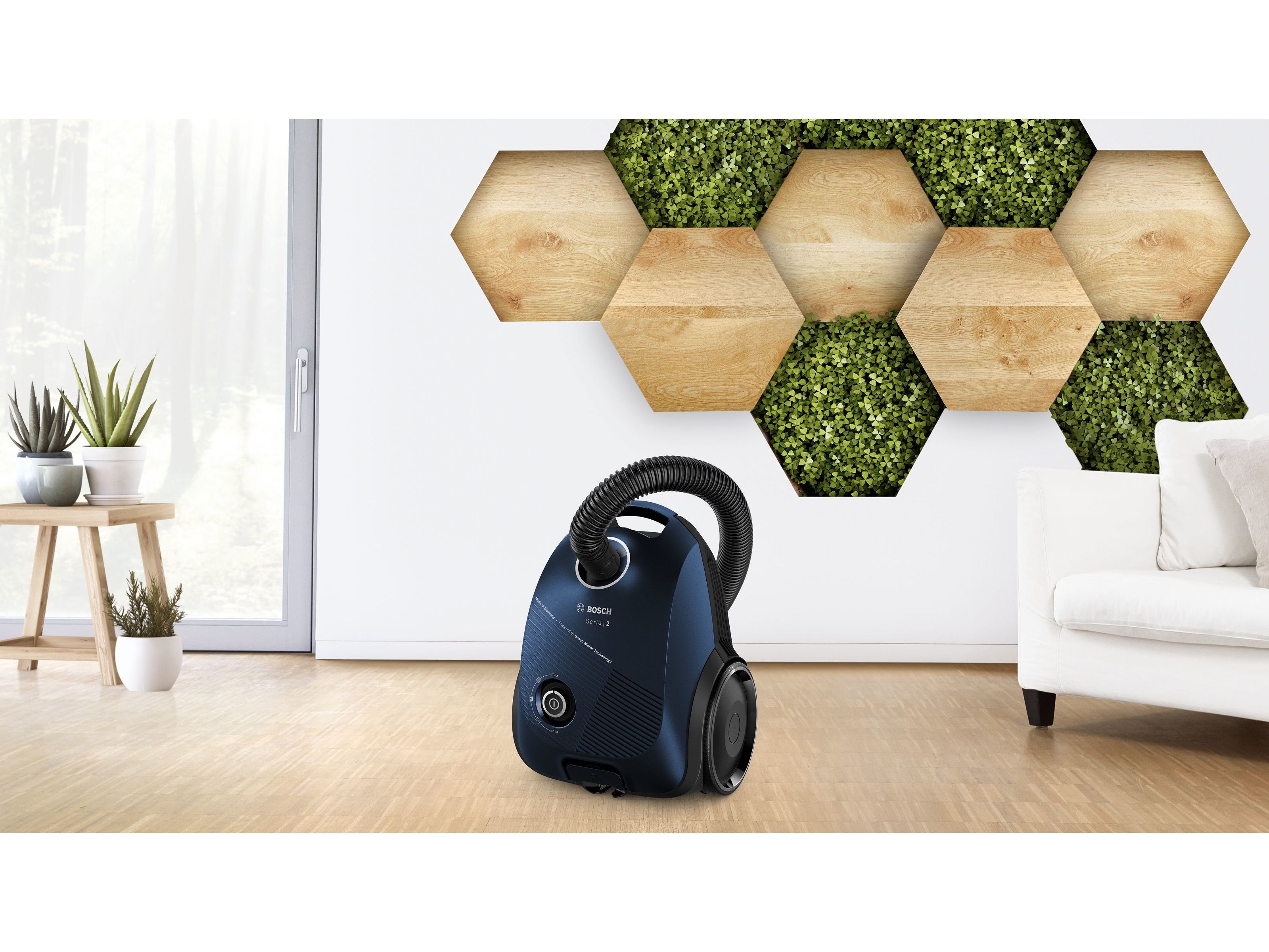 ASPIRADOR COM SACO BOSCH BGBS2BU1T SUSTENT&Aacute;VEL AZUL 850W image number 4