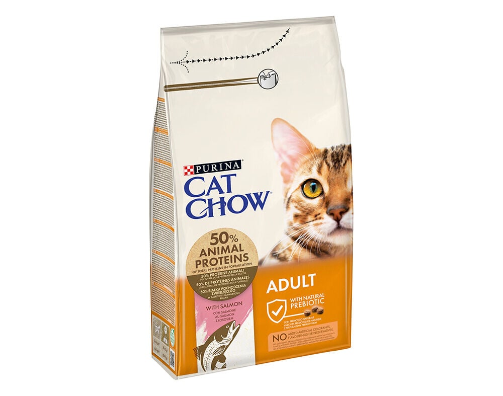 RA&Ccedil;&Atilde;O PARA GATO ADULTO CAT CHOW COM ATUM E SALM&Atilde;O 1.5KG