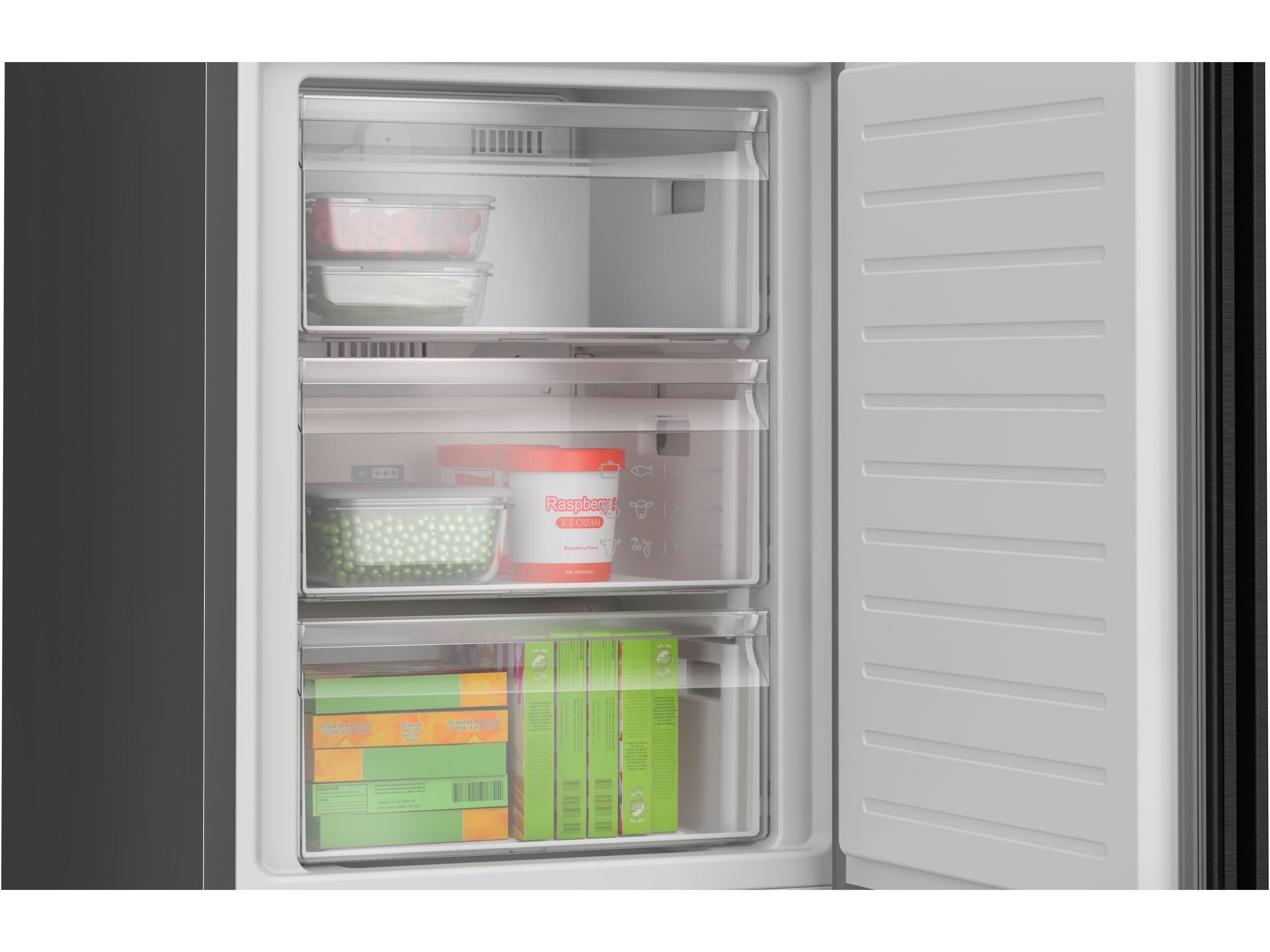 FRIGOR&Iacute;FICO COMBINADO BOSCH KGN392XCF (NO FROST C 203CM 363L PRETO) image number 5
