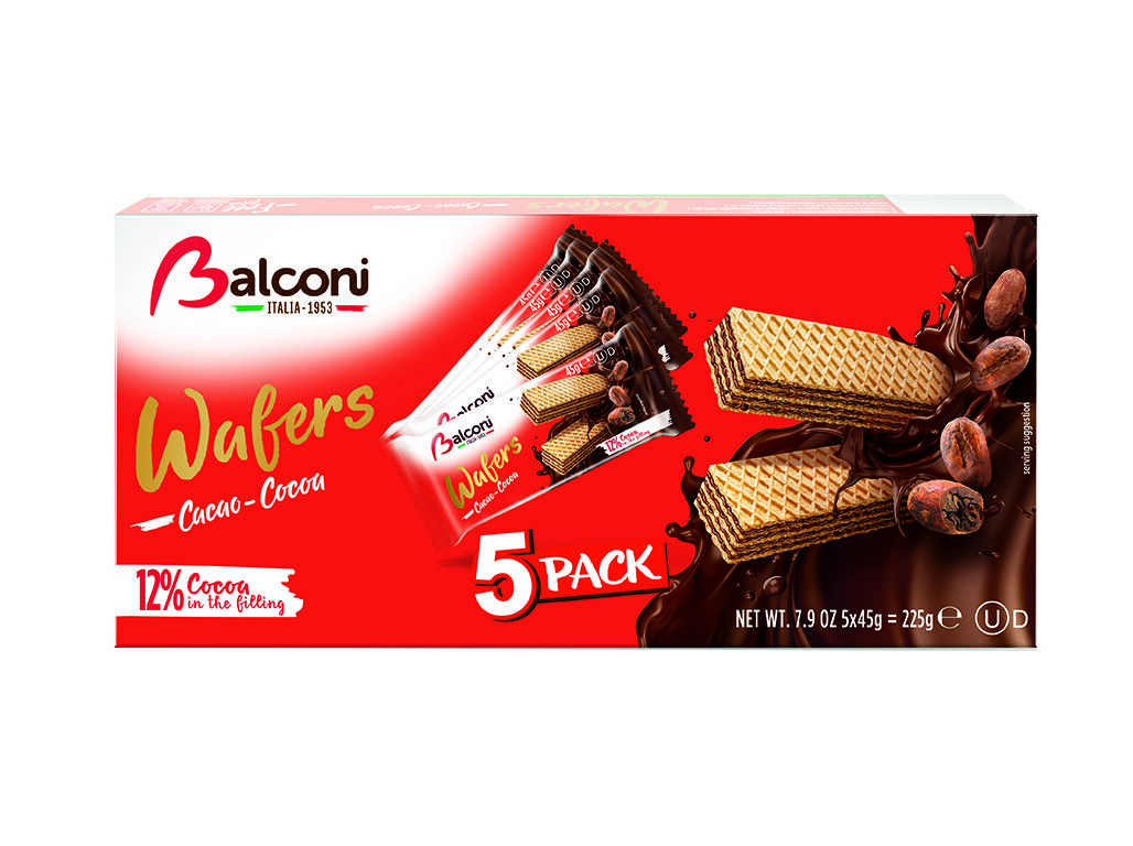 WAFFERS BALCONI CHOCOLATE 5X45G image number 0