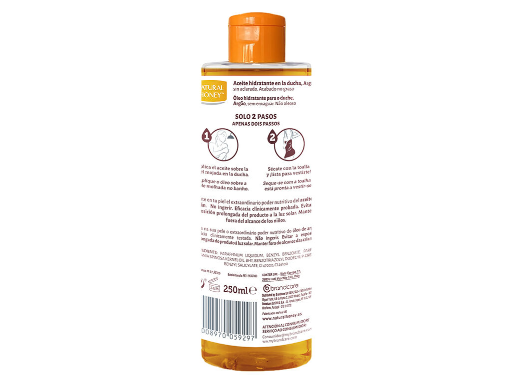 &Oacute;LEO CORPORAL NATURAL HONEY ARG&Atilde;O 250ML image number 1