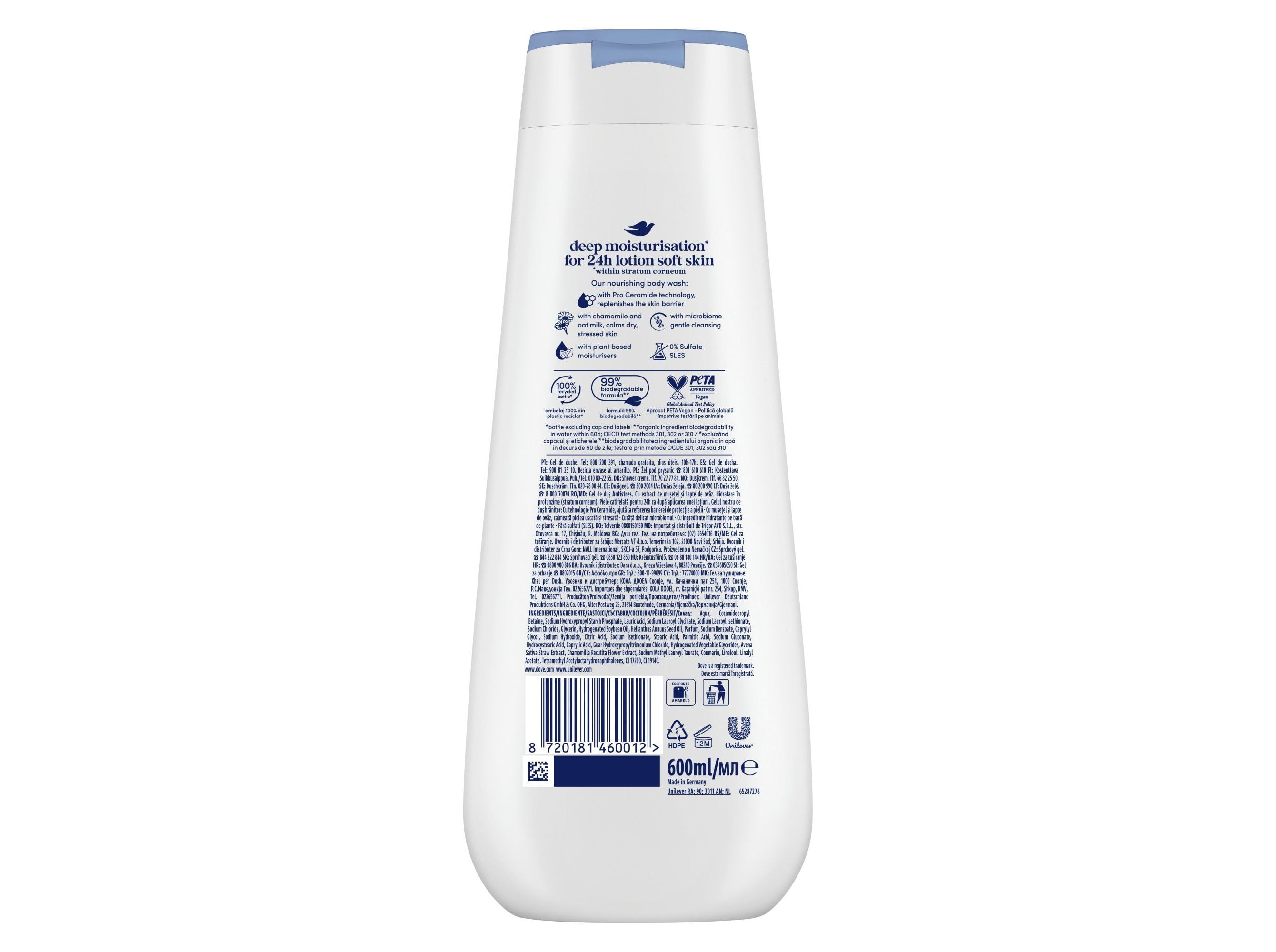 GEL BANHO DOVE ADVANCED ANTI STRESS 600ML image number 2