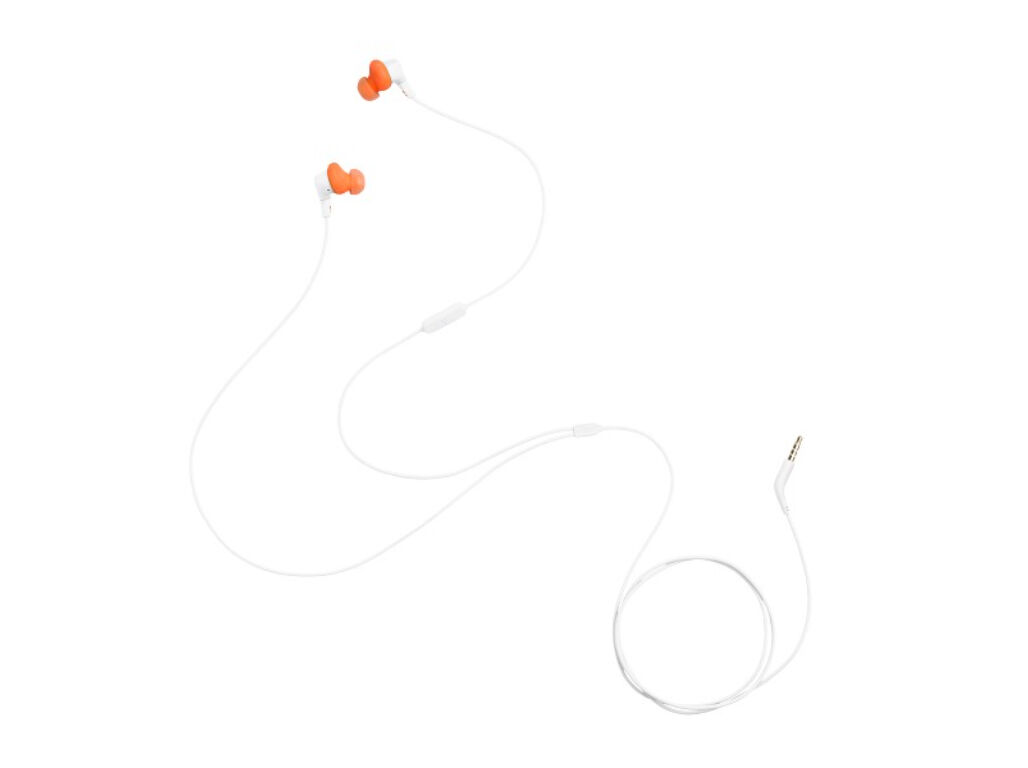 AURICULARES C/FIOS JBL ENDURANCE RUN 3 BRANCO/LARANJA image number 1