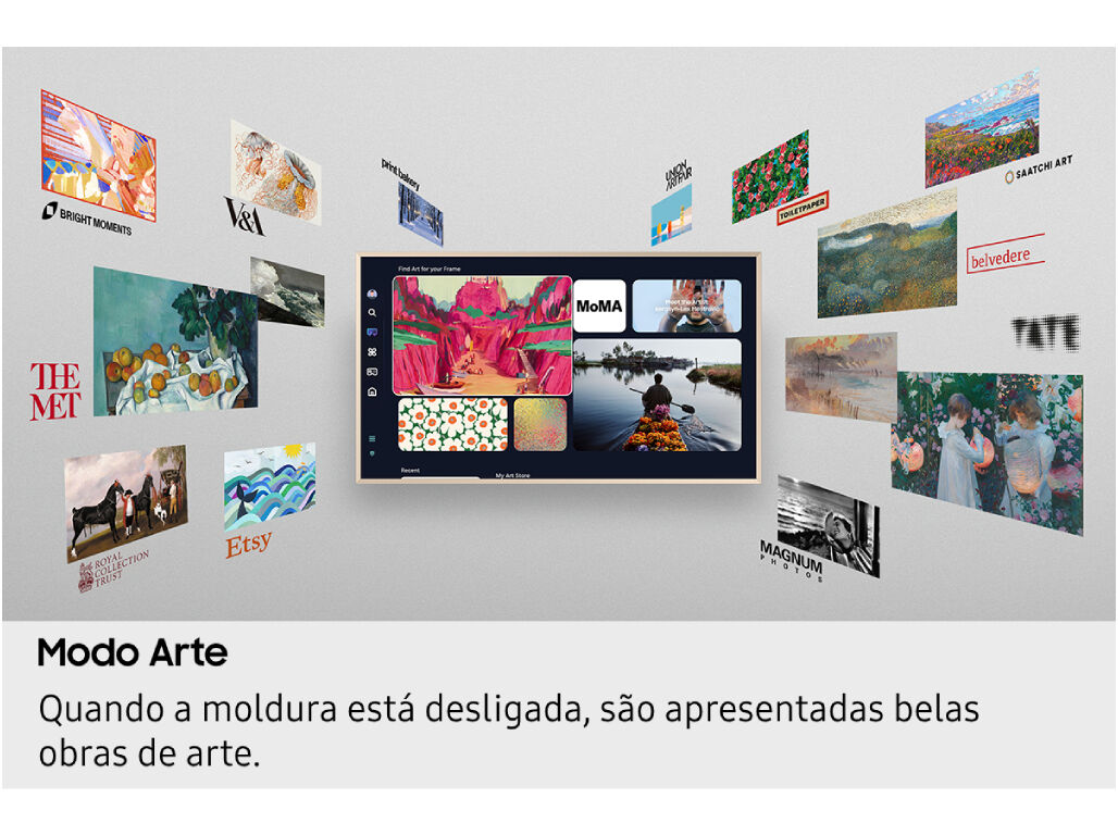 TV THE FRAME SAMSUNG TQ55LS03FAUXXC (55" 4K SMART TV AI 138CM) image number 5