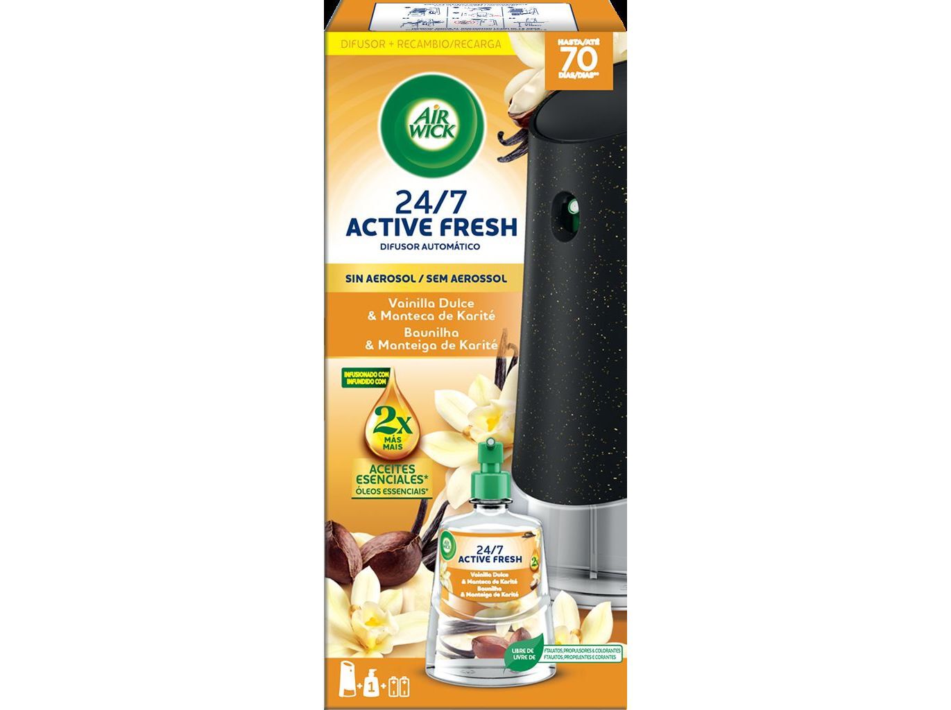 AMBIENTADOR AIRWICK APARELHO ACTIVE FRESH BAUNILHA 224ML image number 0