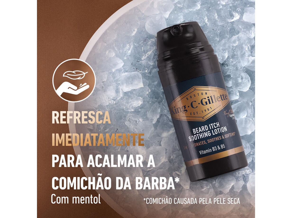 LO&Ccedil;&Atilde;O CALMANTE KING C GILLETTE AFTER SHAVE 100 ML image number 1