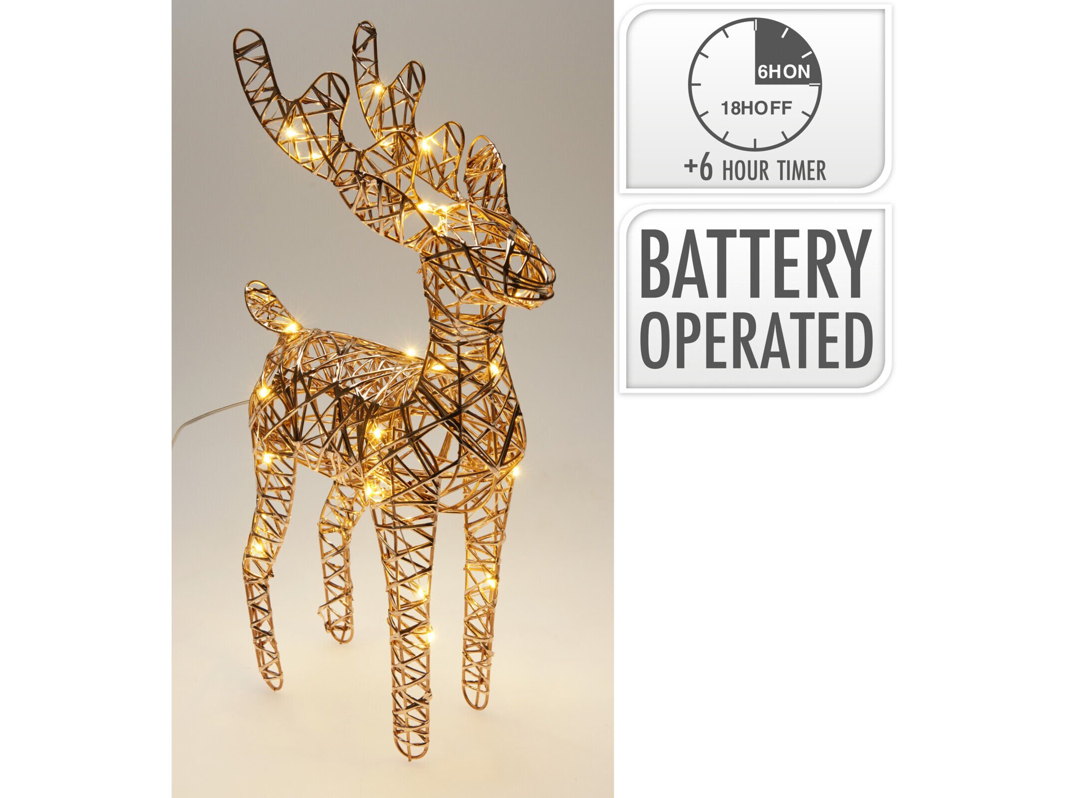 VEADO FERRO LED 24X9X37CM image number 0