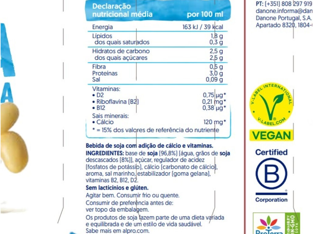 BEBIDA ALPRO SOJA ORIGINAL 3X250ML image number 1