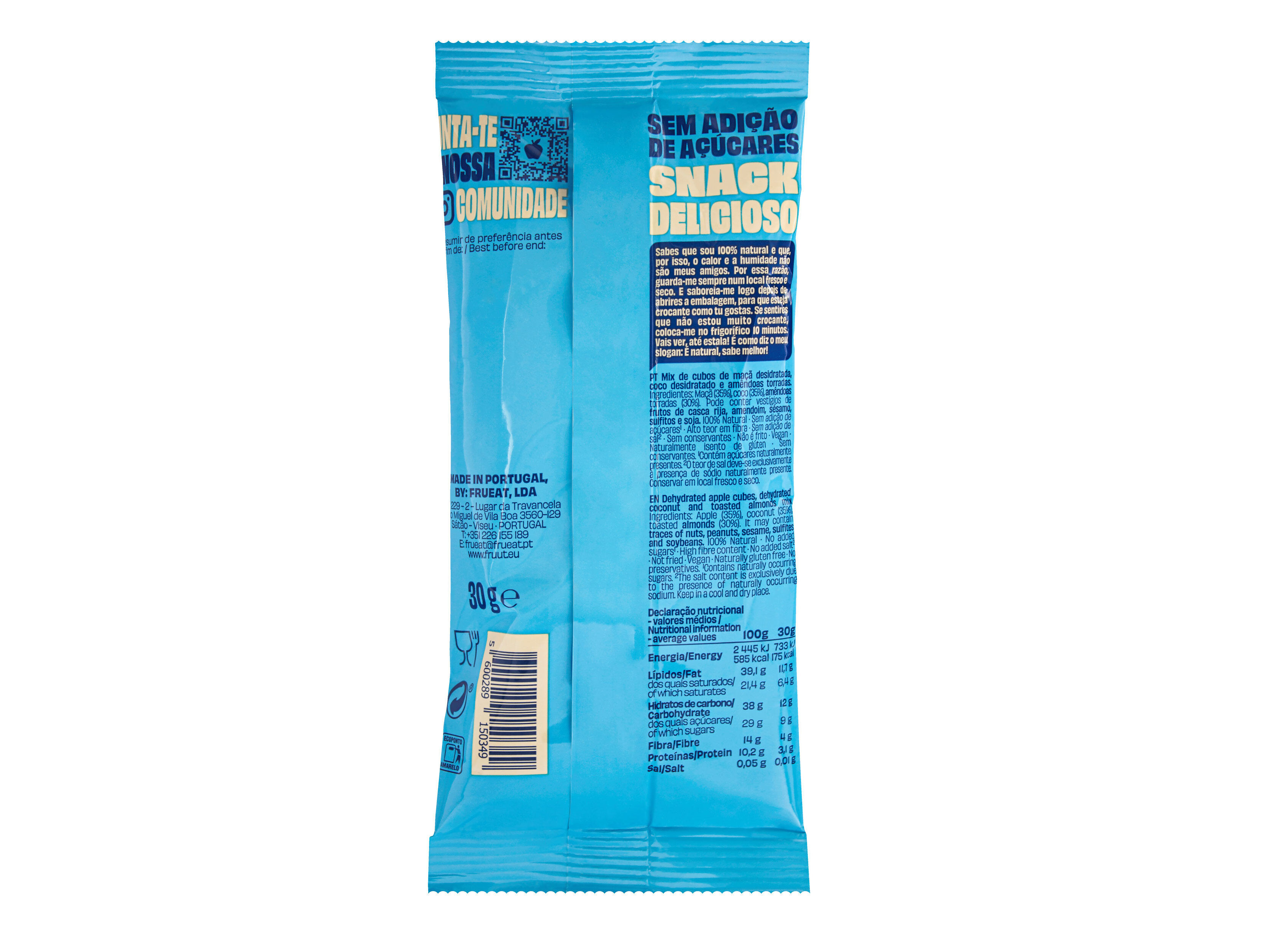 SNACK FRUUT MA&Ccedil;&Atilde; C&Ocirc;CO AM&Ecirc;NDOA SEM A&Ccedil;&Uacute;CAR 30G image number 1