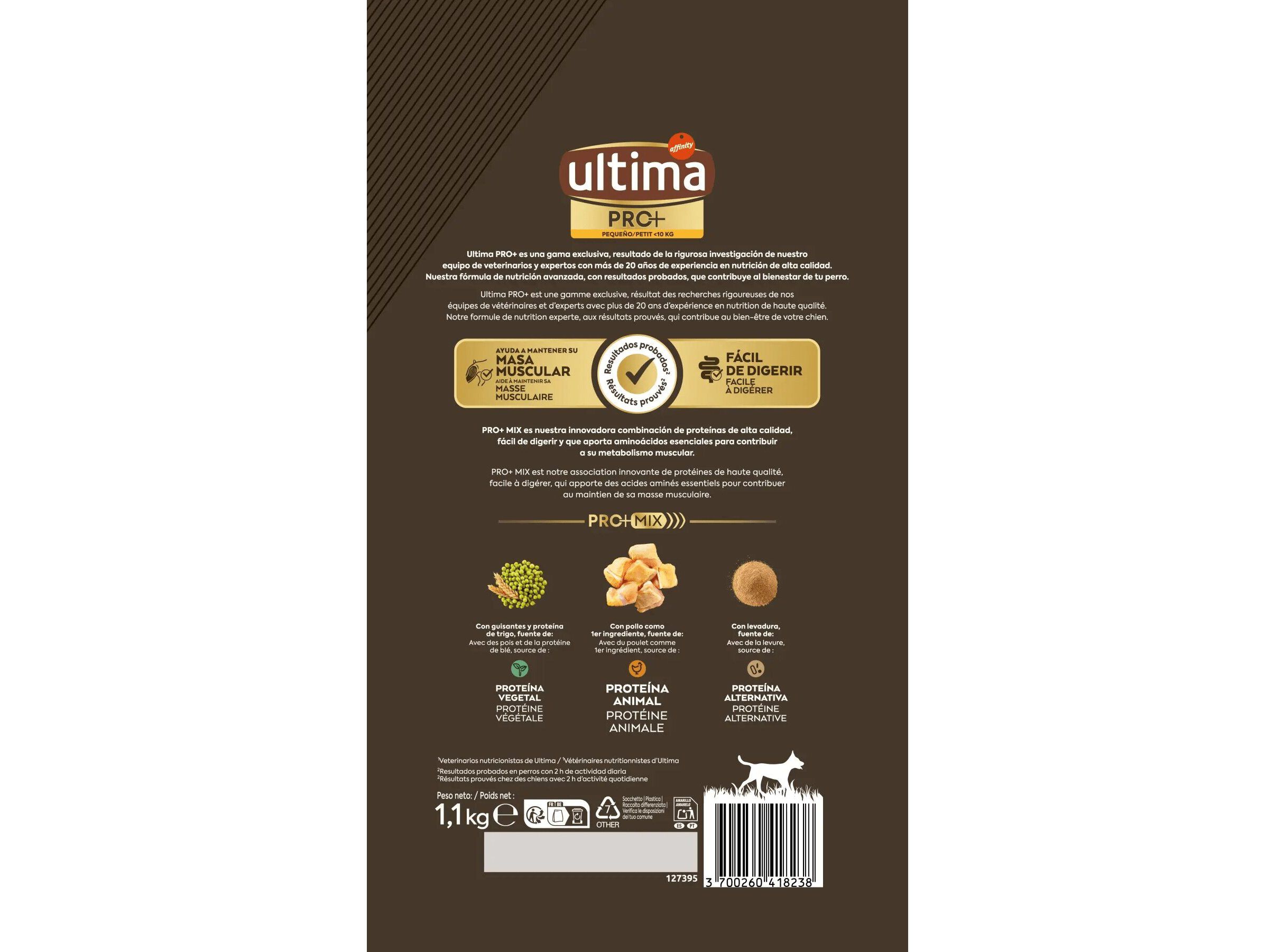 RA&Ccedil;&Atilde;O C&Atilde;O ULTIMA PRO+ MINI FRANGO 1.1KG image number 1