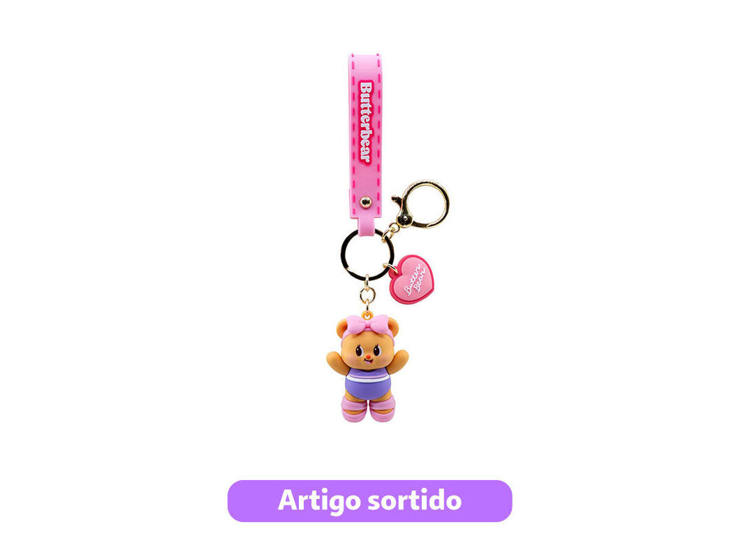 PORTA-CHAVES BUTTERBEAR EVERYDAY 2 MODELOS SORTIDOS image number 0