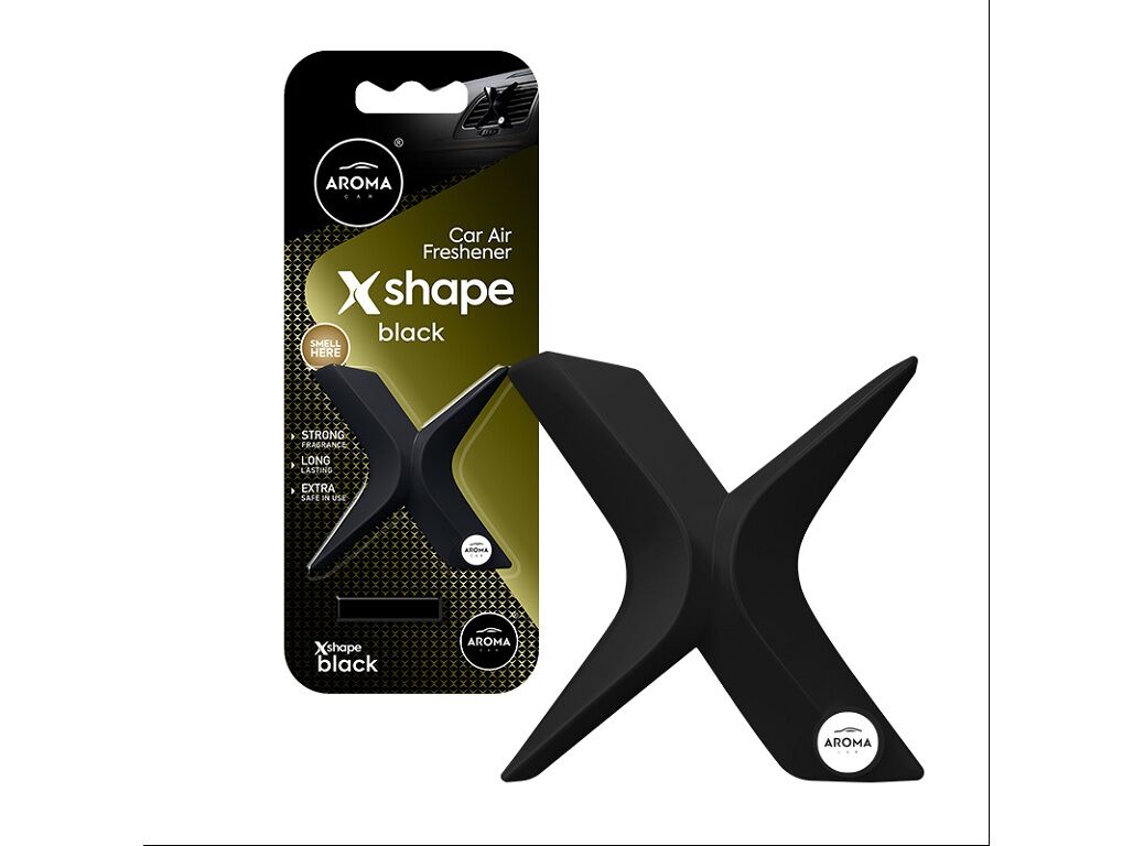 AMBIENTADOR AUTO AROMA CAR X SHAPE BLACK image number 0
