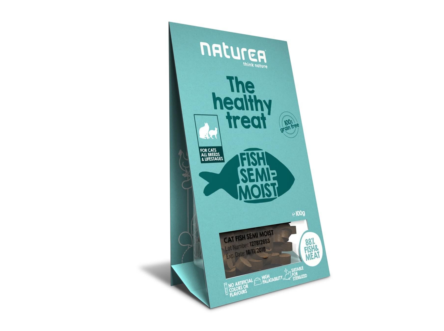 SNACK GATO NATUREA PEIXE 100GR