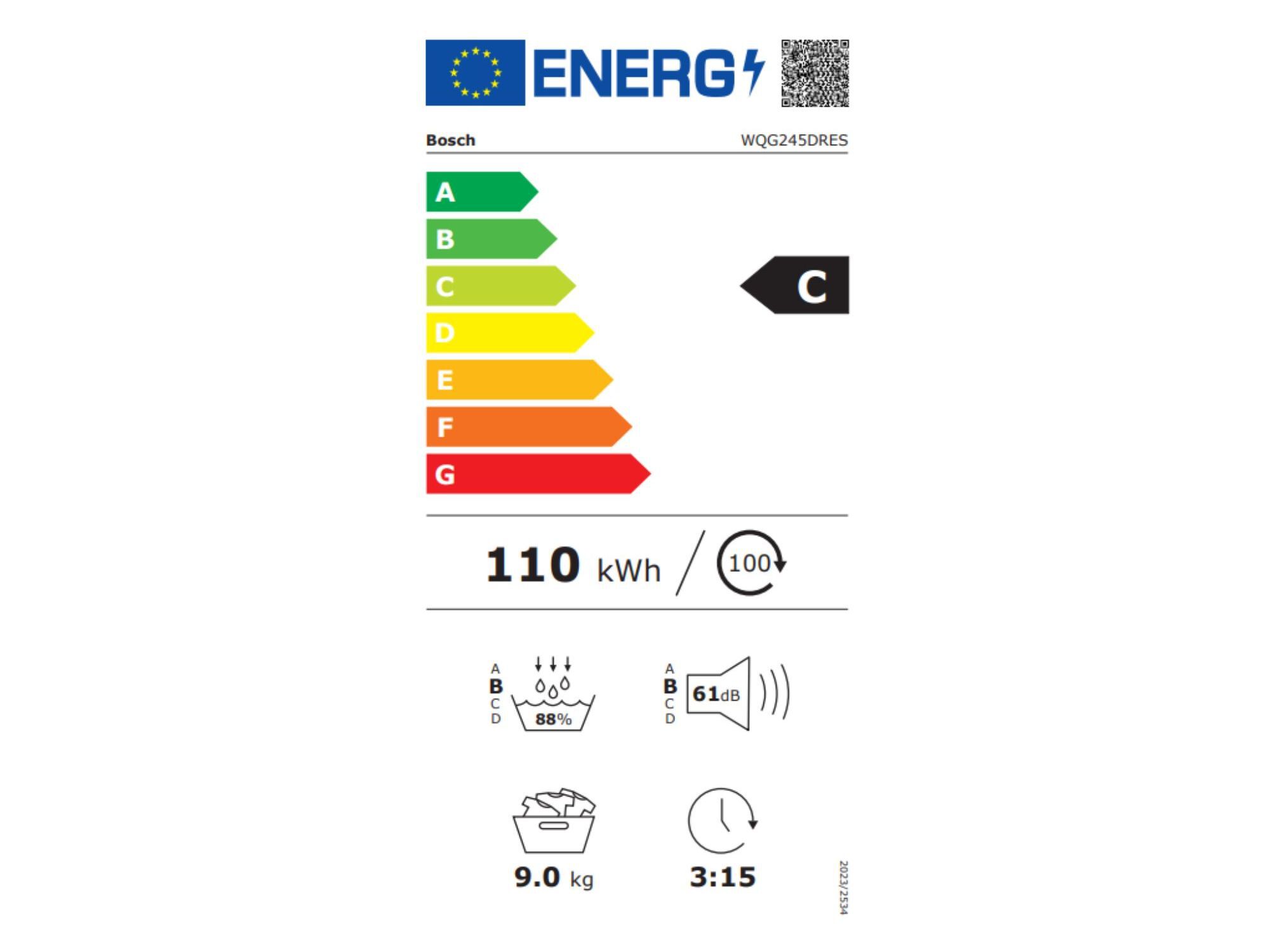 M&Aacute;QUINA SECAR ROUPA BOSCH WQG245DRES INOX C 9KG image number 5