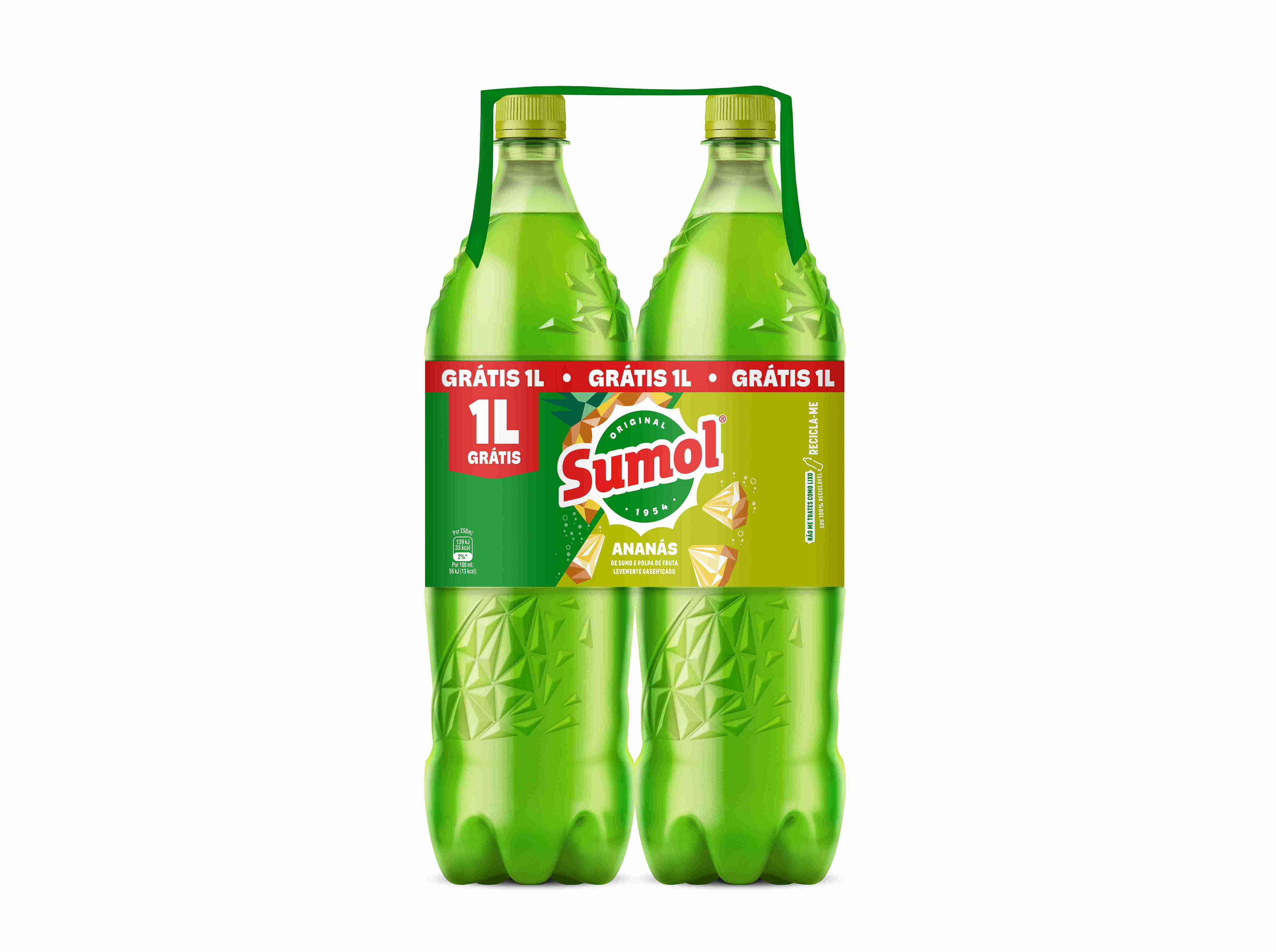REFRIGERANTES COM G&Aacute;S SUMOL ANAN&Aacute;S 2X1.75L (SDR)