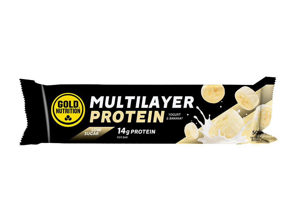 BARRA MULTILAYER GOLDNUTRITION PROTEINA BANANA & YOGURT 50G image number 0