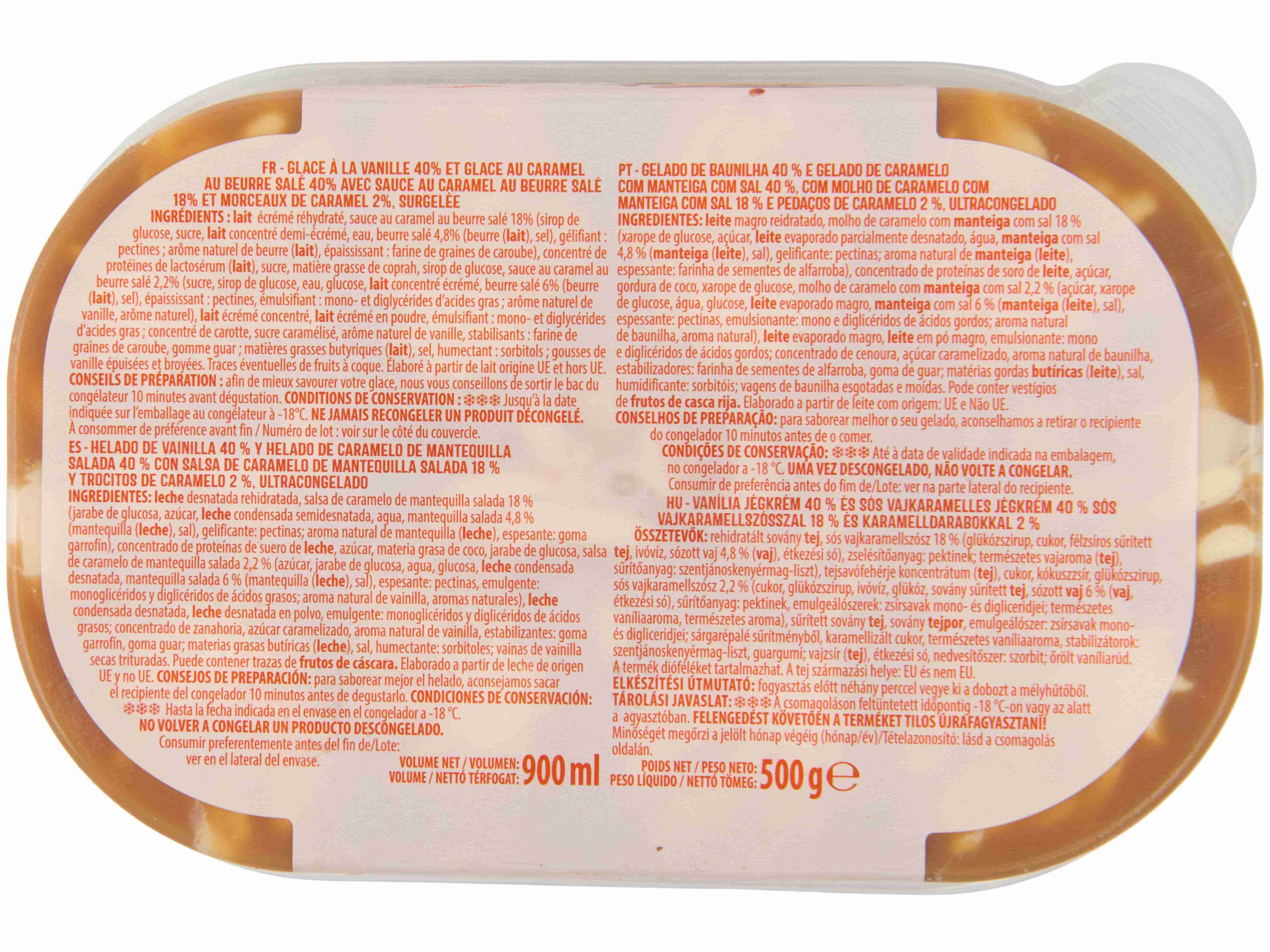 GELADO AUCHAN CARAMELO SALGADO 900ML image number 2