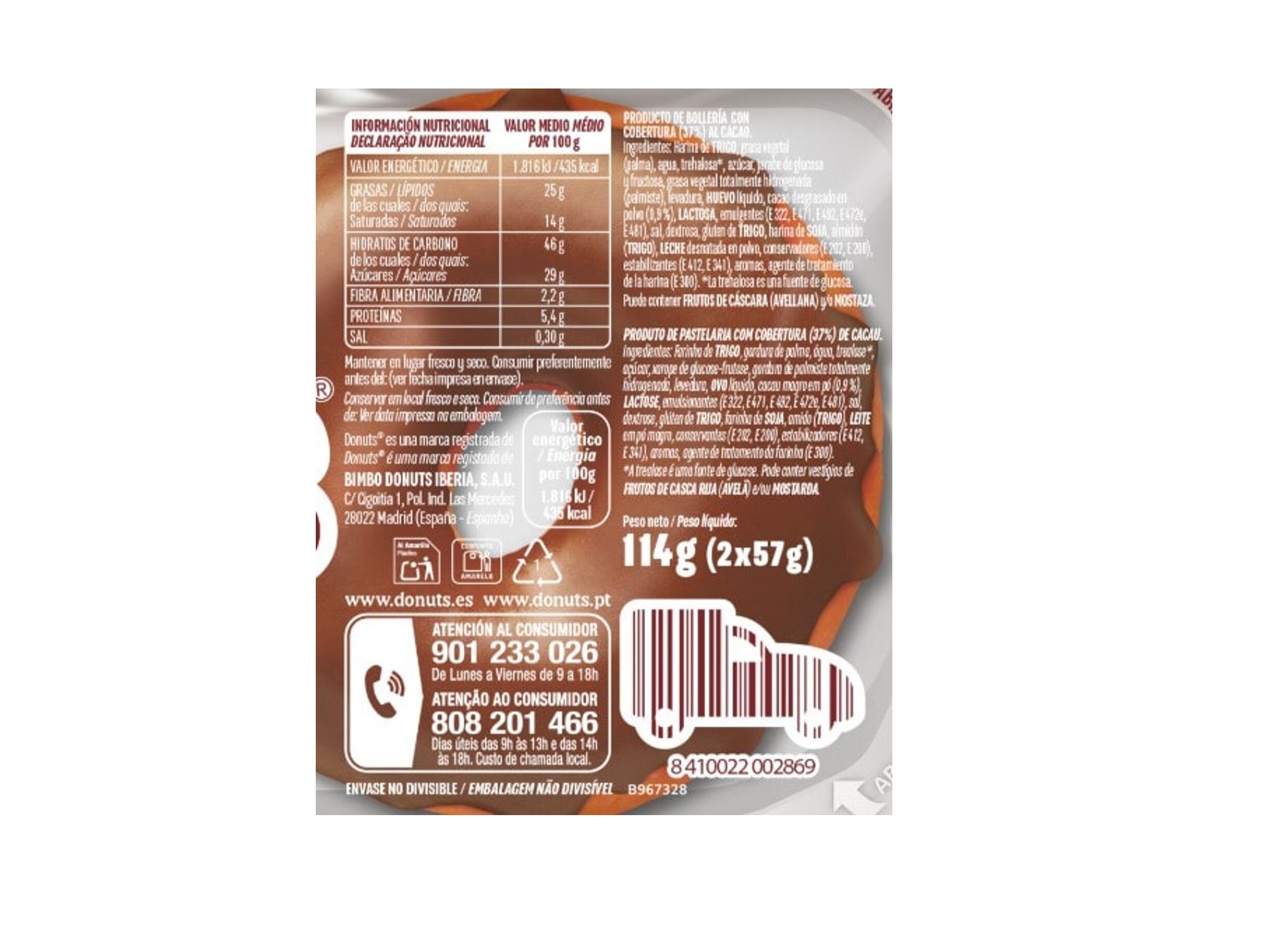 BOLO DONUTS FONDANT 2UN 114G image number 1