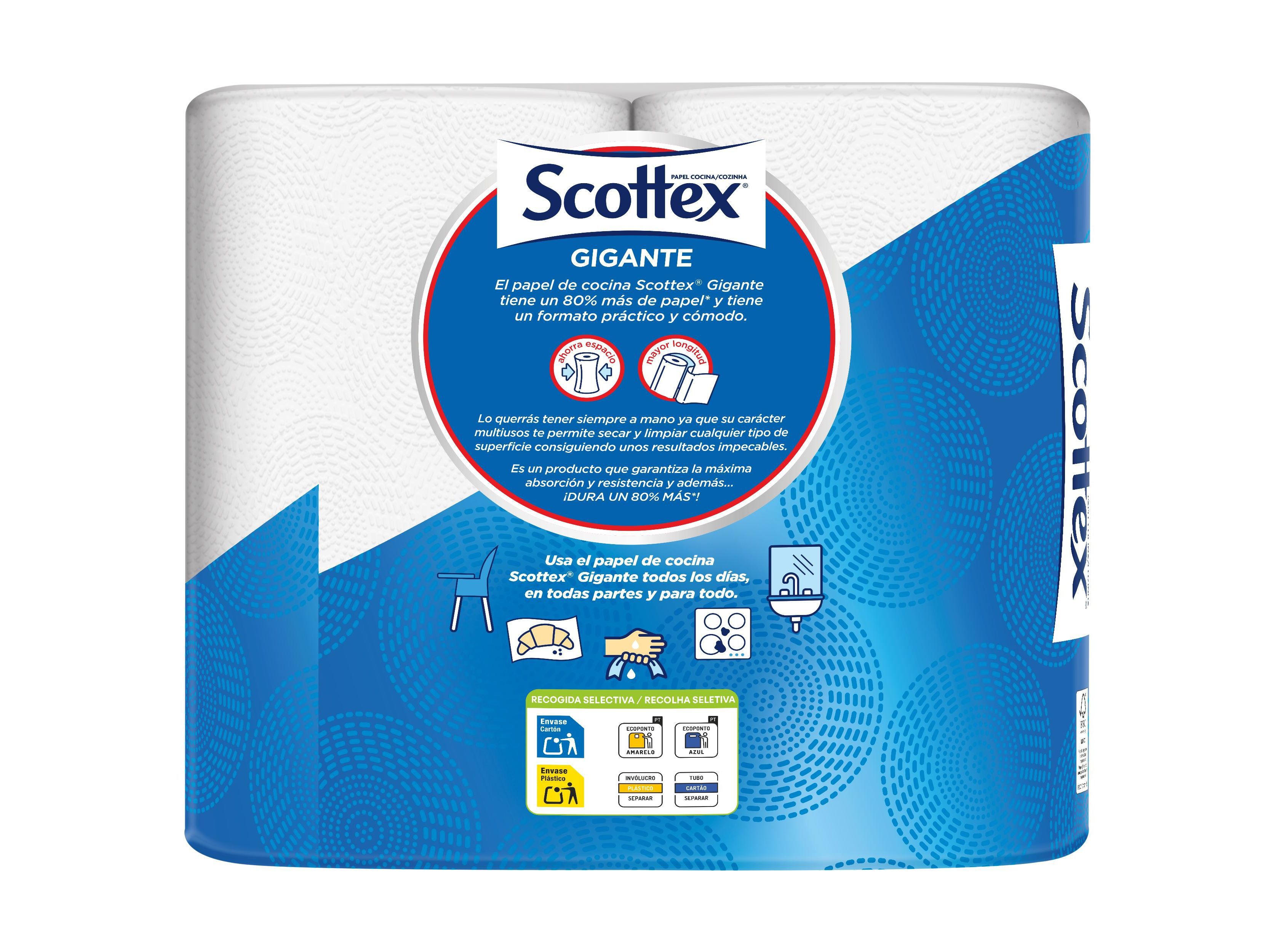 ROLOS DE COZINHA COMPACTO SCOTTEX GIGANTE 2 ROLOS image number 1