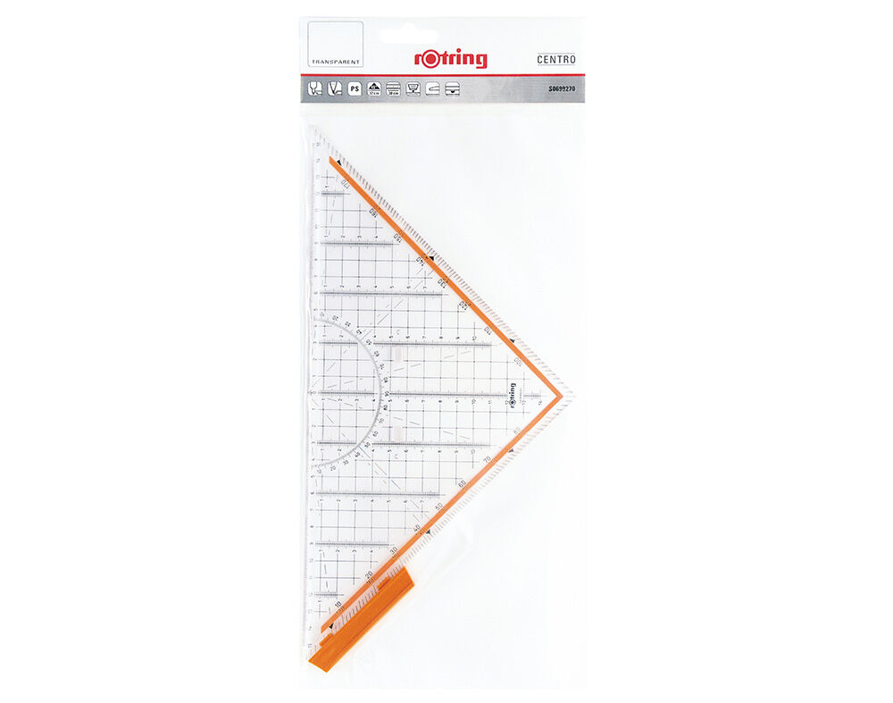 ESQUADRO GEOM&Eacute;TRICO COM PEGA ROTRING 32CM