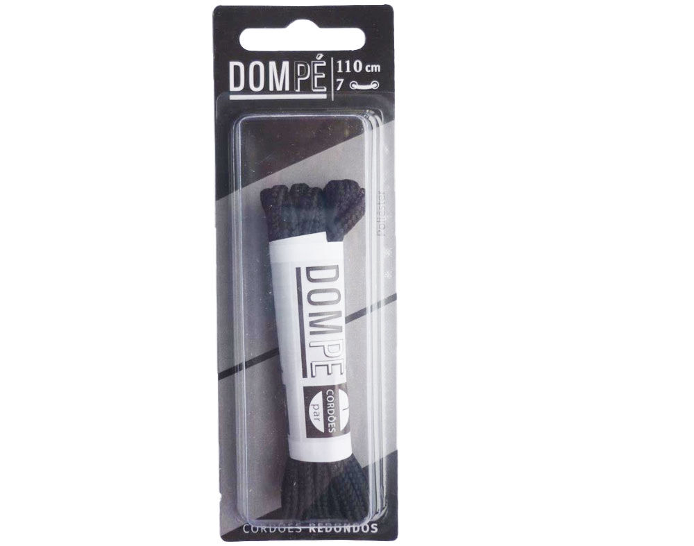 CORD&Atilde;O REDONDO DOM P&Eacute; PRETO 110 CM