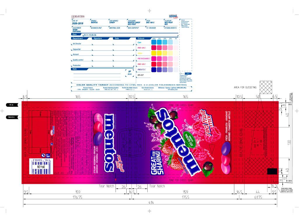 DROPS MENTOS BERRY MIX 160G image number 1